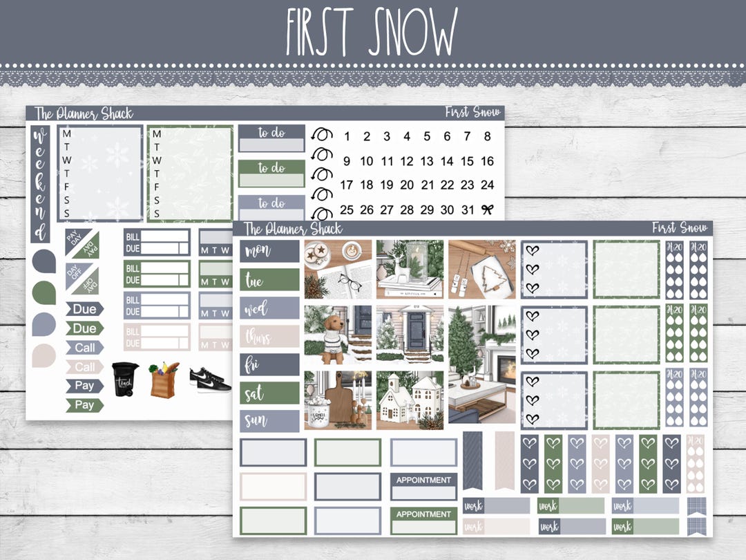 Printable Hobonichi WEEKS Weekly | First Snow | Winter Weekly ...