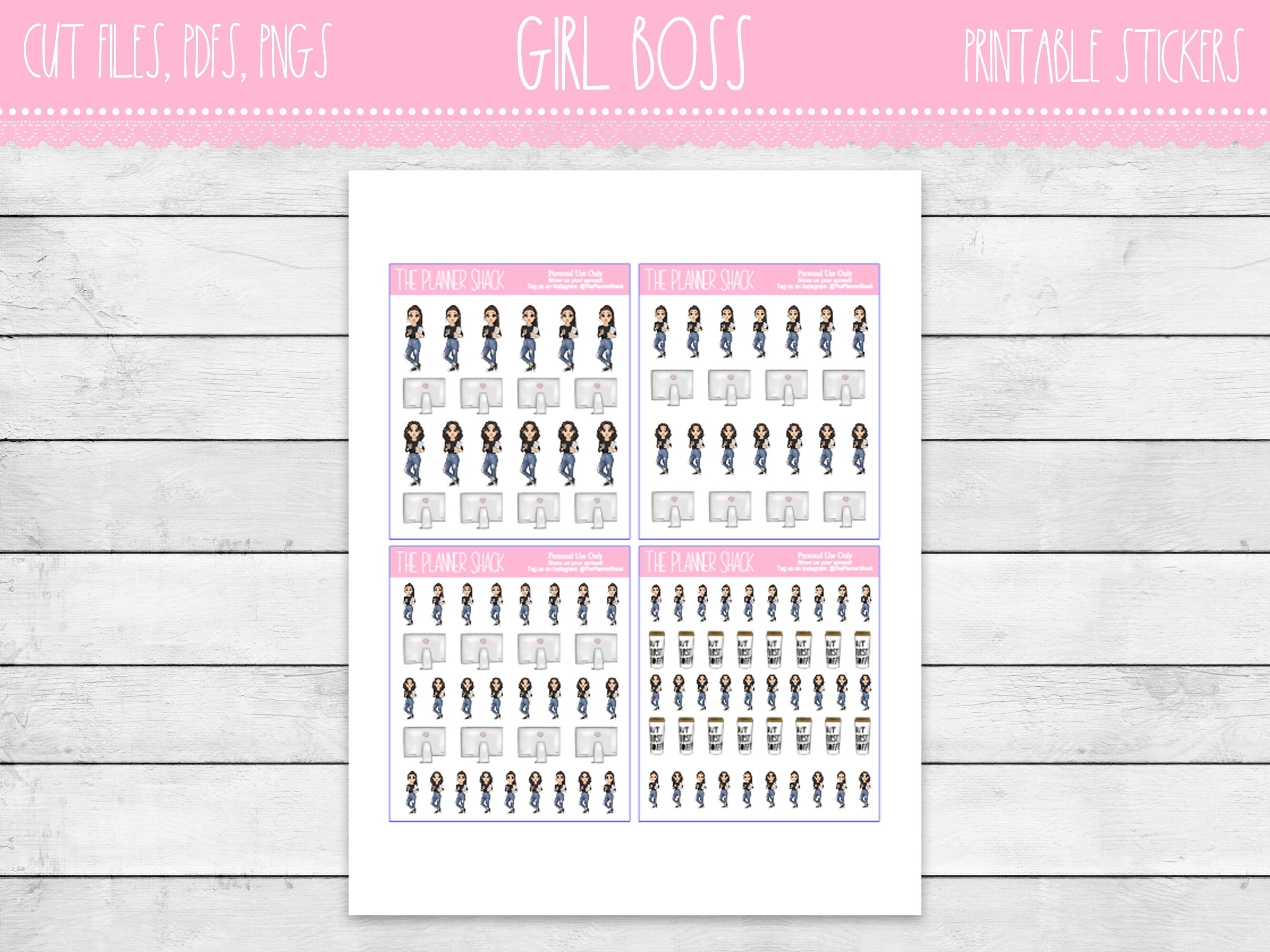 Printable Girl Boss Planner Stickers | Girl Boss | Boss Babe | Boss ...