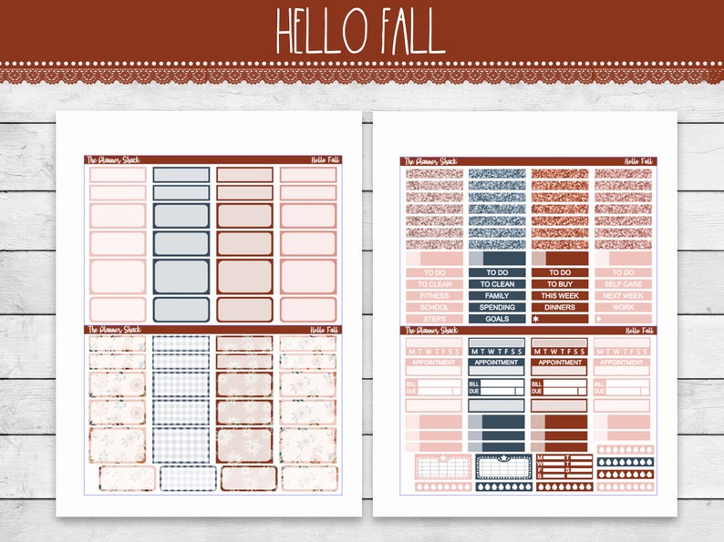 Printable Hello Fall Weekly | Erin Condren | Vertical Weekly | Fall ...