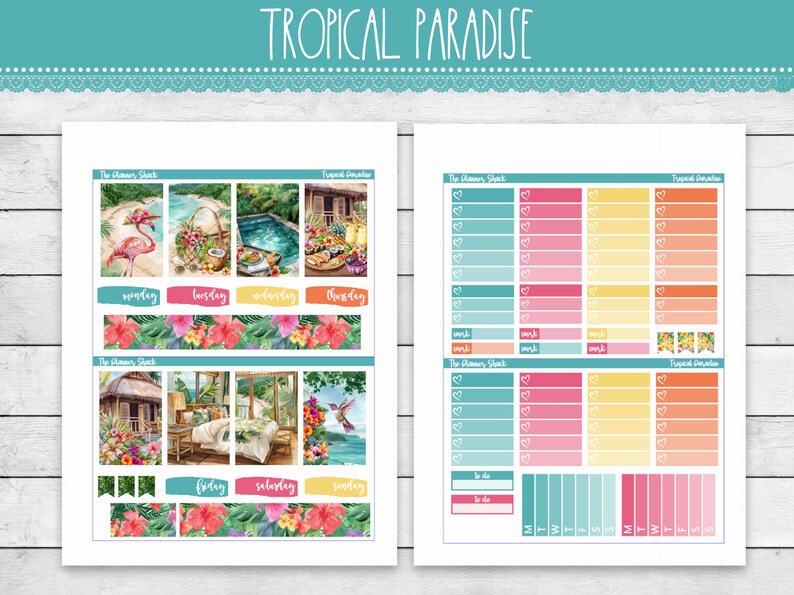 Printable Tropical Paradise Weekly | Happy Planner | Tropical Weekly ...