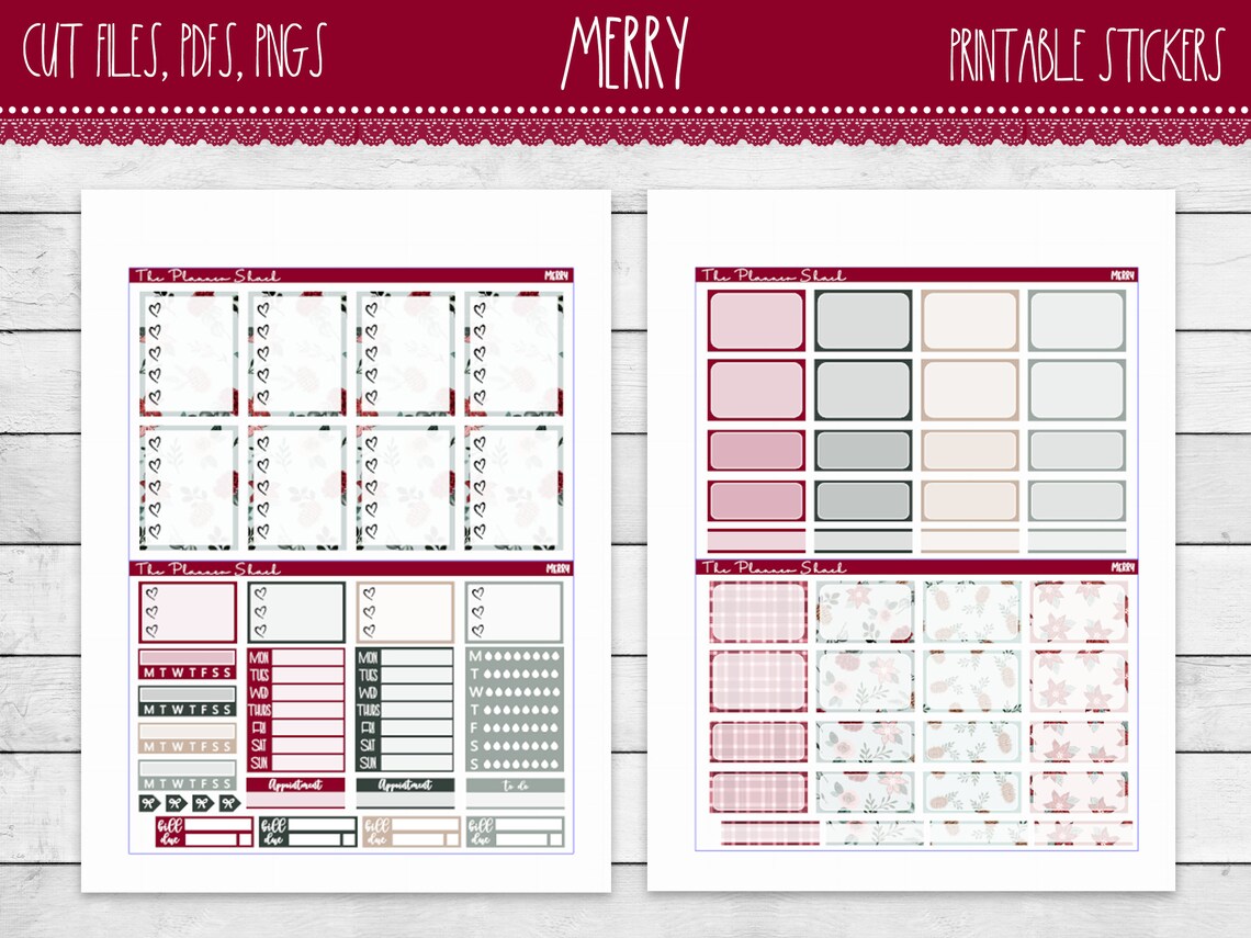 Printable Merry Weekly Erin Condren Christmas Christmas - Etsy