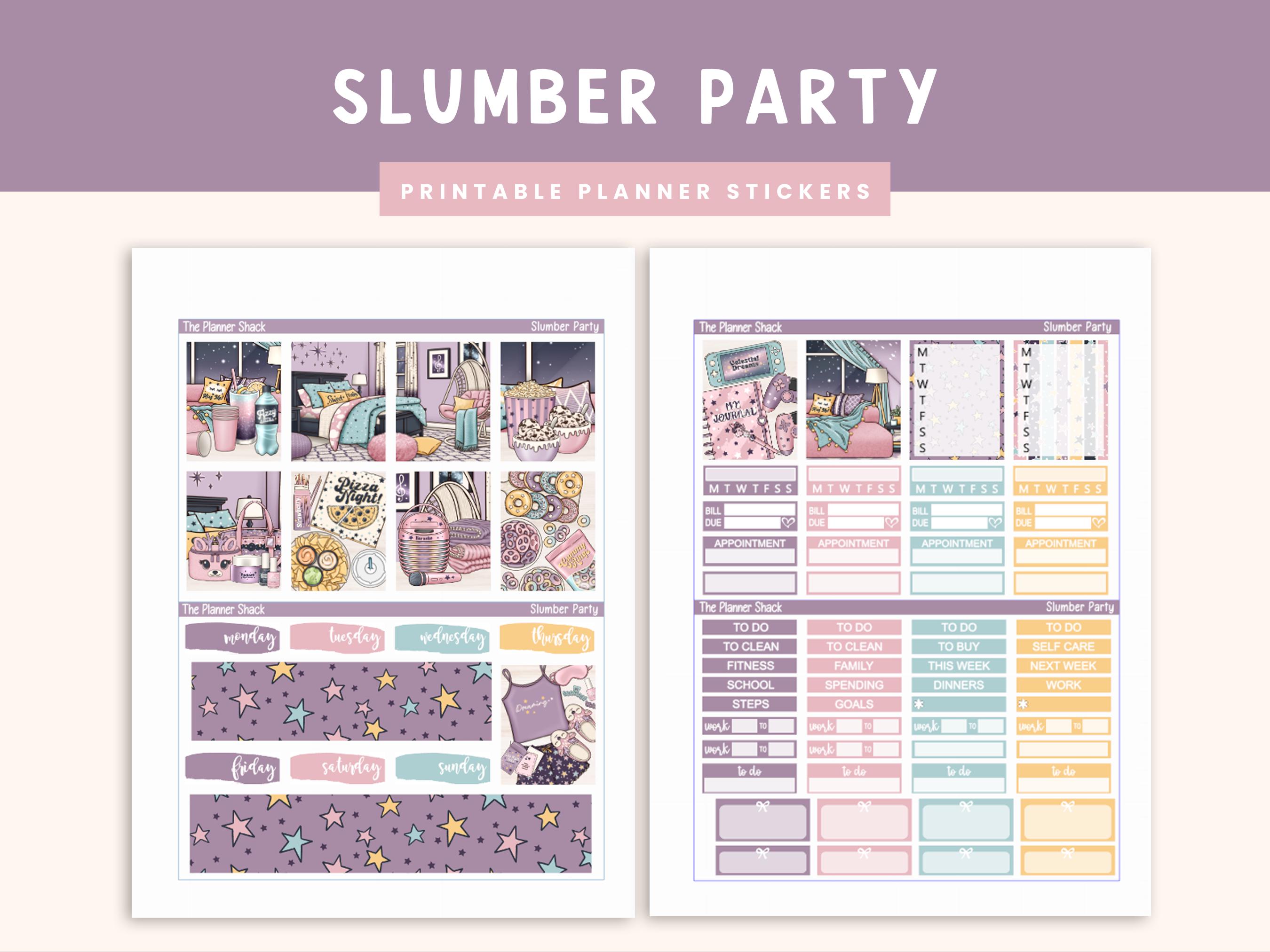 Printable Slumber Party Weekly | Erin Condren | Vertical Weekly ...