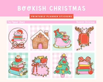 Printable Bookish Christmas Weekly | Erin Condren | Vertical Weekly | Christmas | Books | Holiday | Bookish Holidays | Weekly | Printables