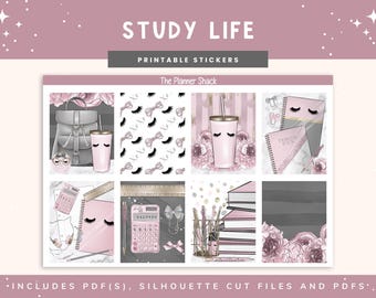 Printable Study Life Weekly | Erin Condren | Vertical Layout | School | Digital Stickers | Planner Stickers | Planner Life | Teacher