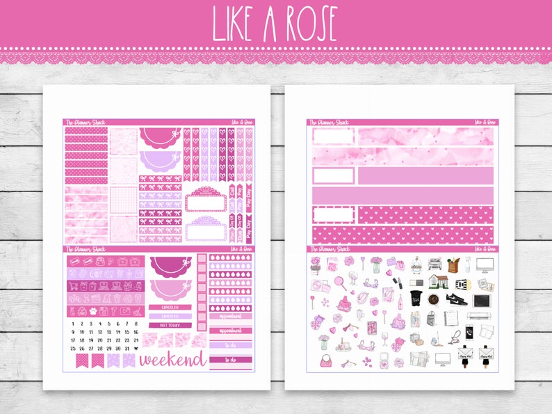 Printable Like A Rose Weekly | Erin Condren | Vertical Weekly ...