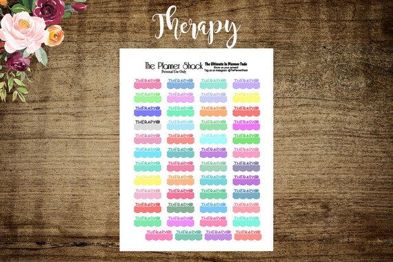 printable therapy appointment planner stickers therapy etsy
