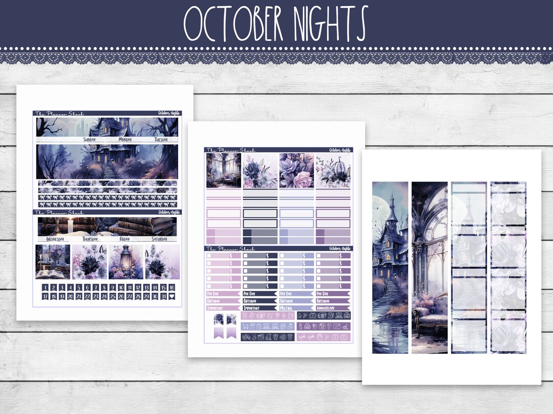 October Nights Monthly | Happy Planner | Monthly | Printable Planner ...