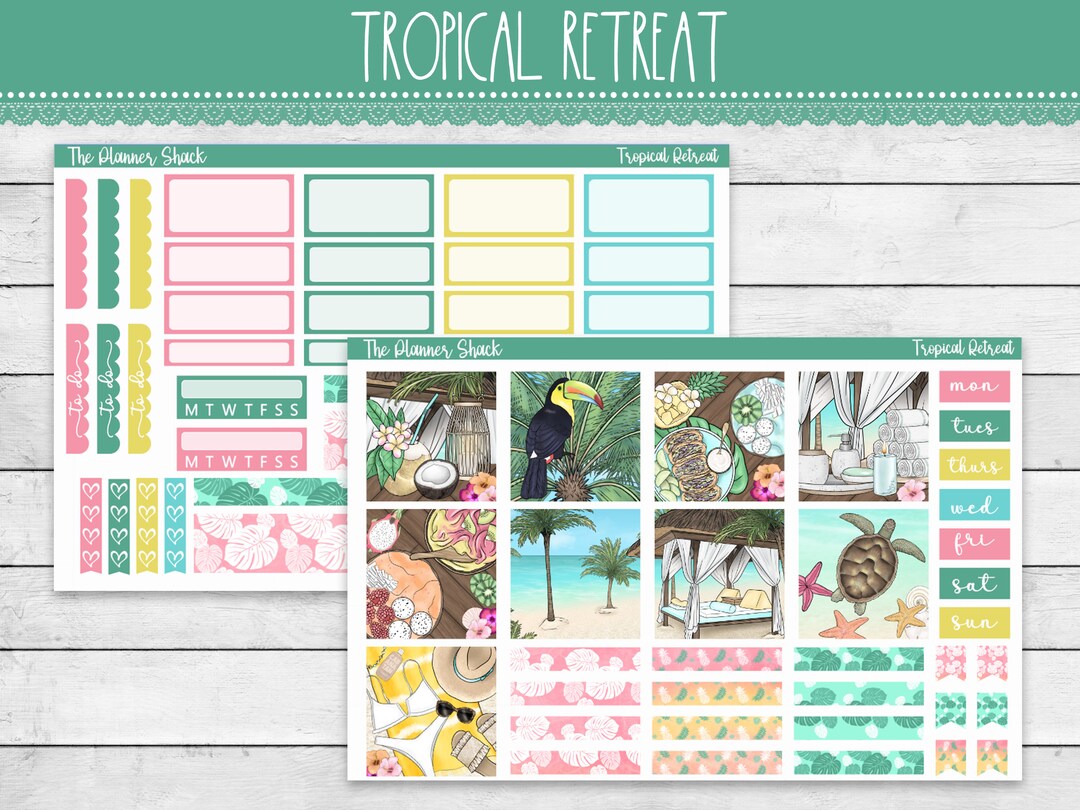 Printable Hobonichi COUSIN Weekly Tropical Retreat Summer Beach ...