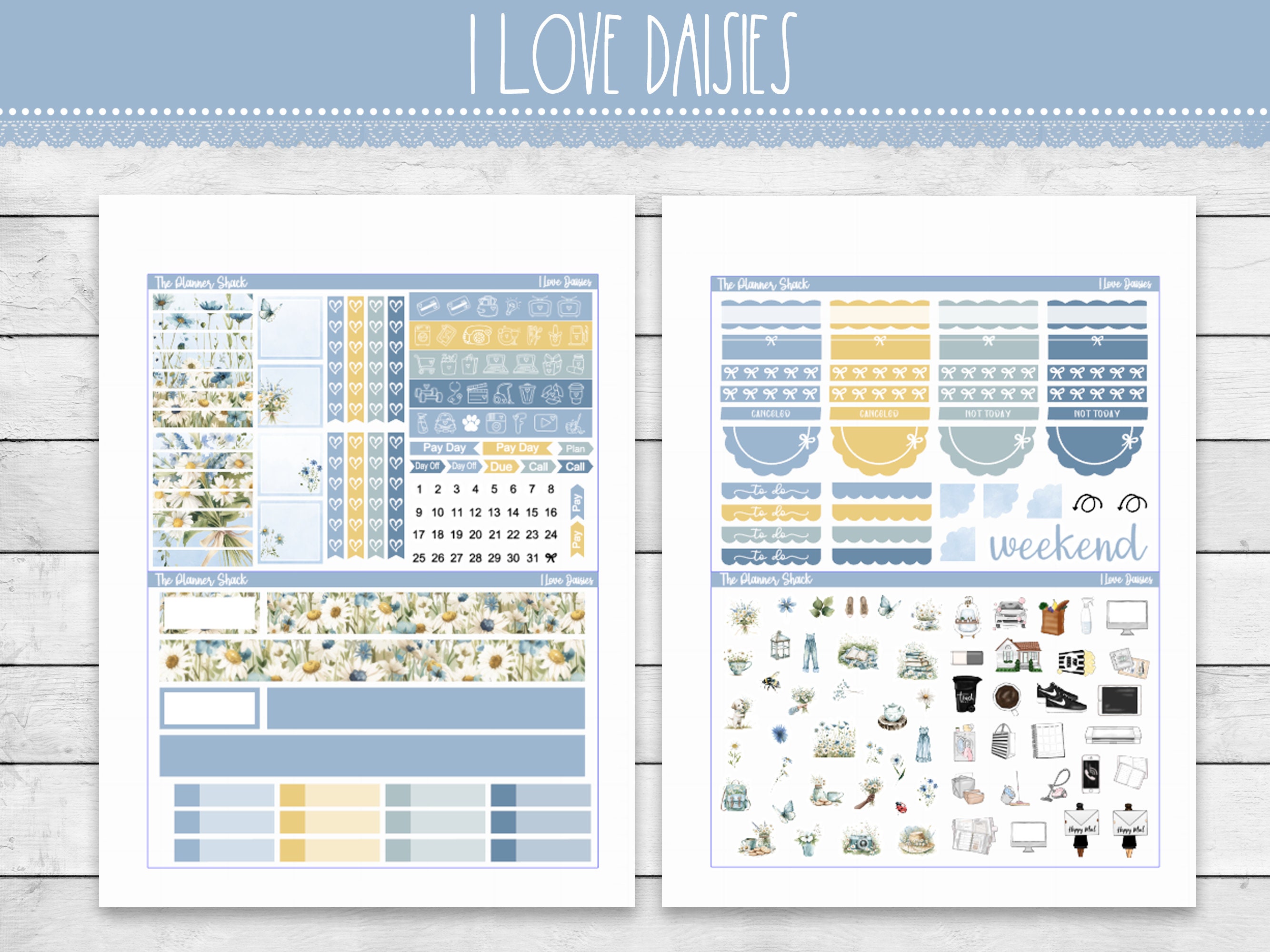 Printable I Love Daisies Weekly | Happy Planner | Spring Weekly ...