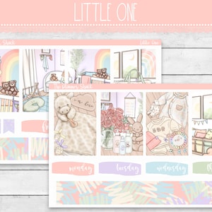Afdrukbaar weekblad Little One | Vrolijke planner | Wekelijks babyshower | Baby | Afdrukbare plannerstickers | Wekelijks afdrukbaar | Baby wekelijks