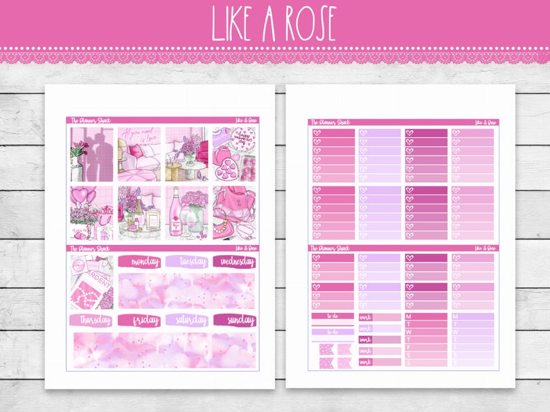 Printable Like A Rose Weekly | Erin Condren | Vertical Weekly ...
