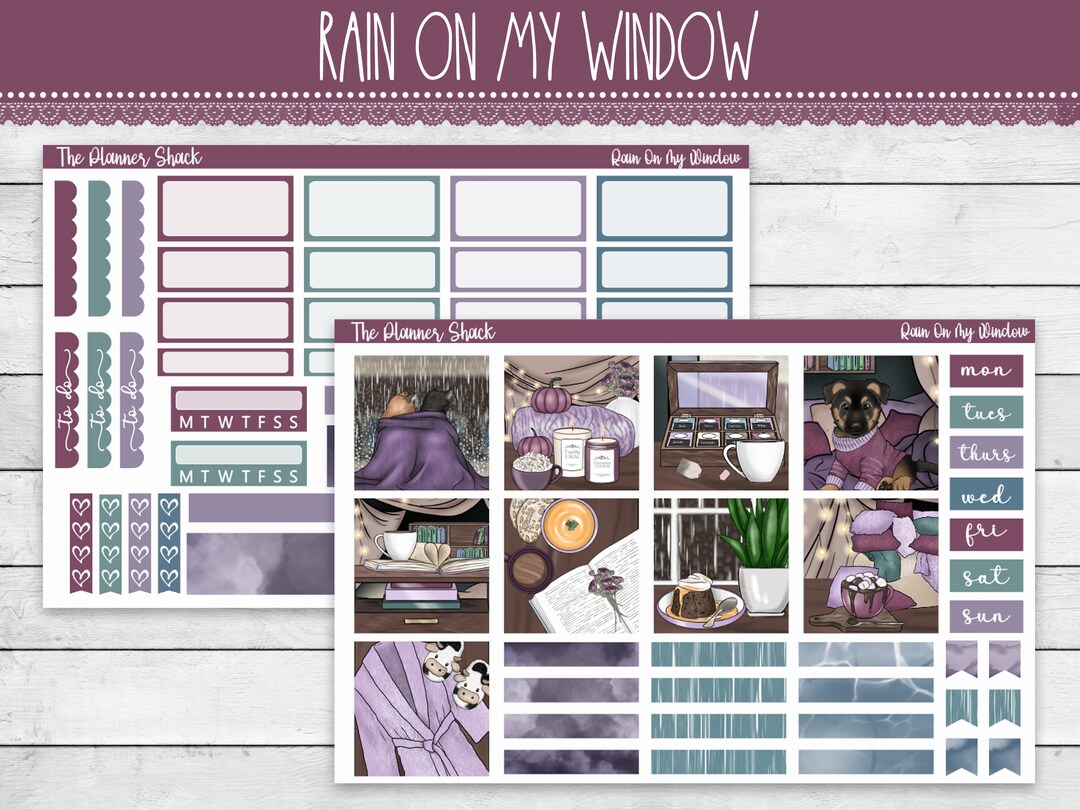 Printable Hobonichi COUSIN Weekly Rain on My Window Fall Weekly ...