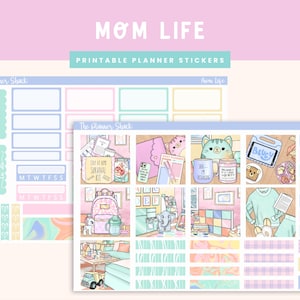 Druckbare Wochenübersicht | Mama Leben | Muttertag Weekly | Beschäftigte Mama | Druckbare Planer Aufkleber | Hobonichi Cousin