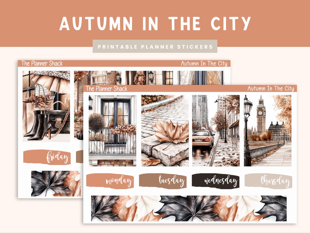 Printable Autumn in the City Weekly | Happy Planner | Fall | Fall ...