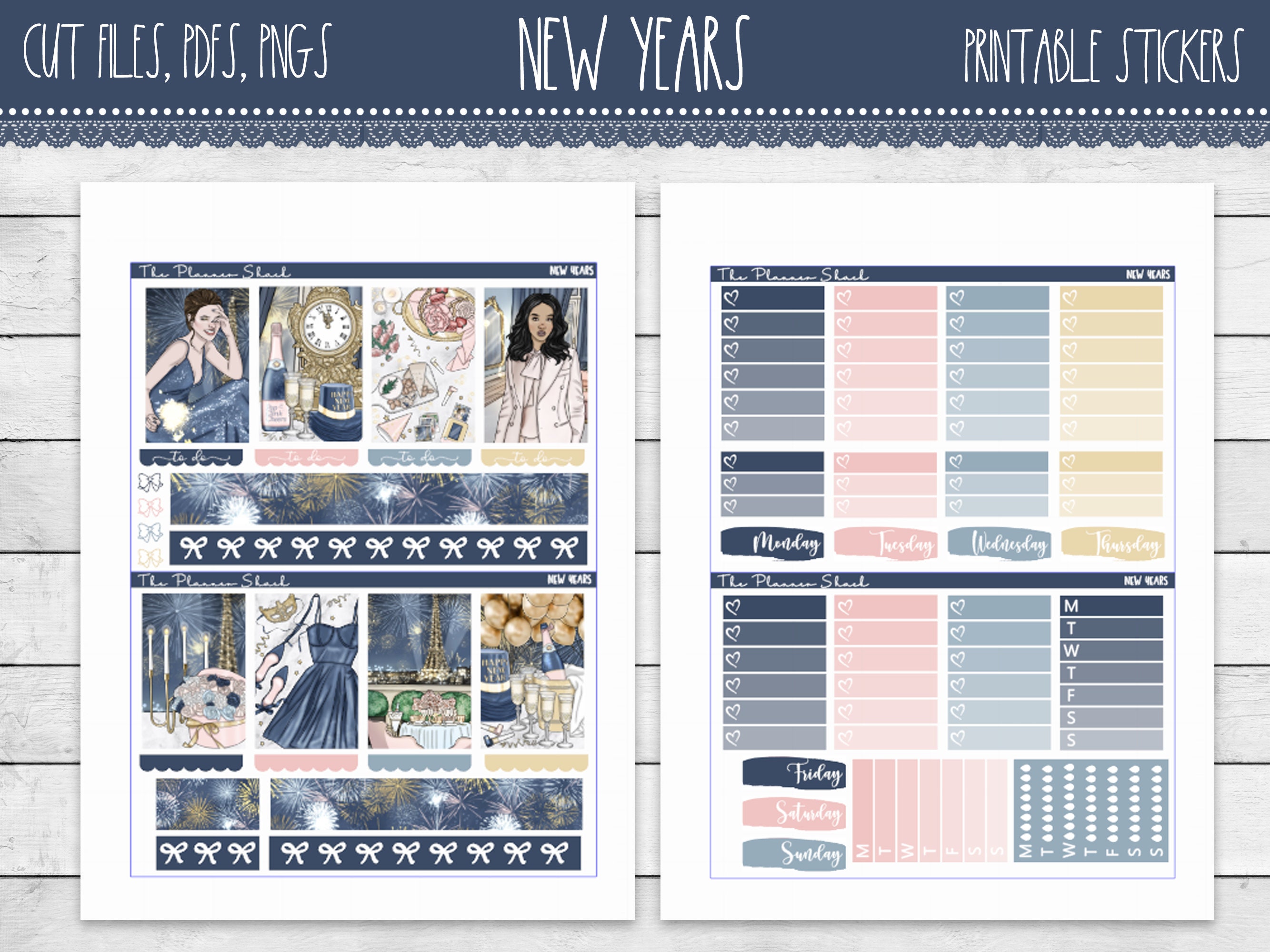 Printable New Year's Weekly Happy Planner New Years - Etsy