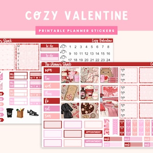 Printable Hobonichi WEEKS Weekly | Cozy Valentine | Valentine Weekly | Printable Planner Stickers | Hobonichi Weeks Printable | Cozy At Home