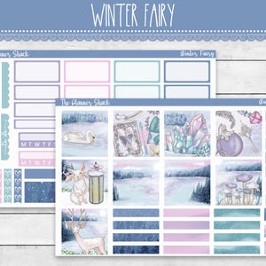 Printable Hobonichi COUSIN Weekly | Winter Fairy | Winter Weekly | Printable Planner Stickers | Hobonichi Cousin | Winter Ethereal Weekly