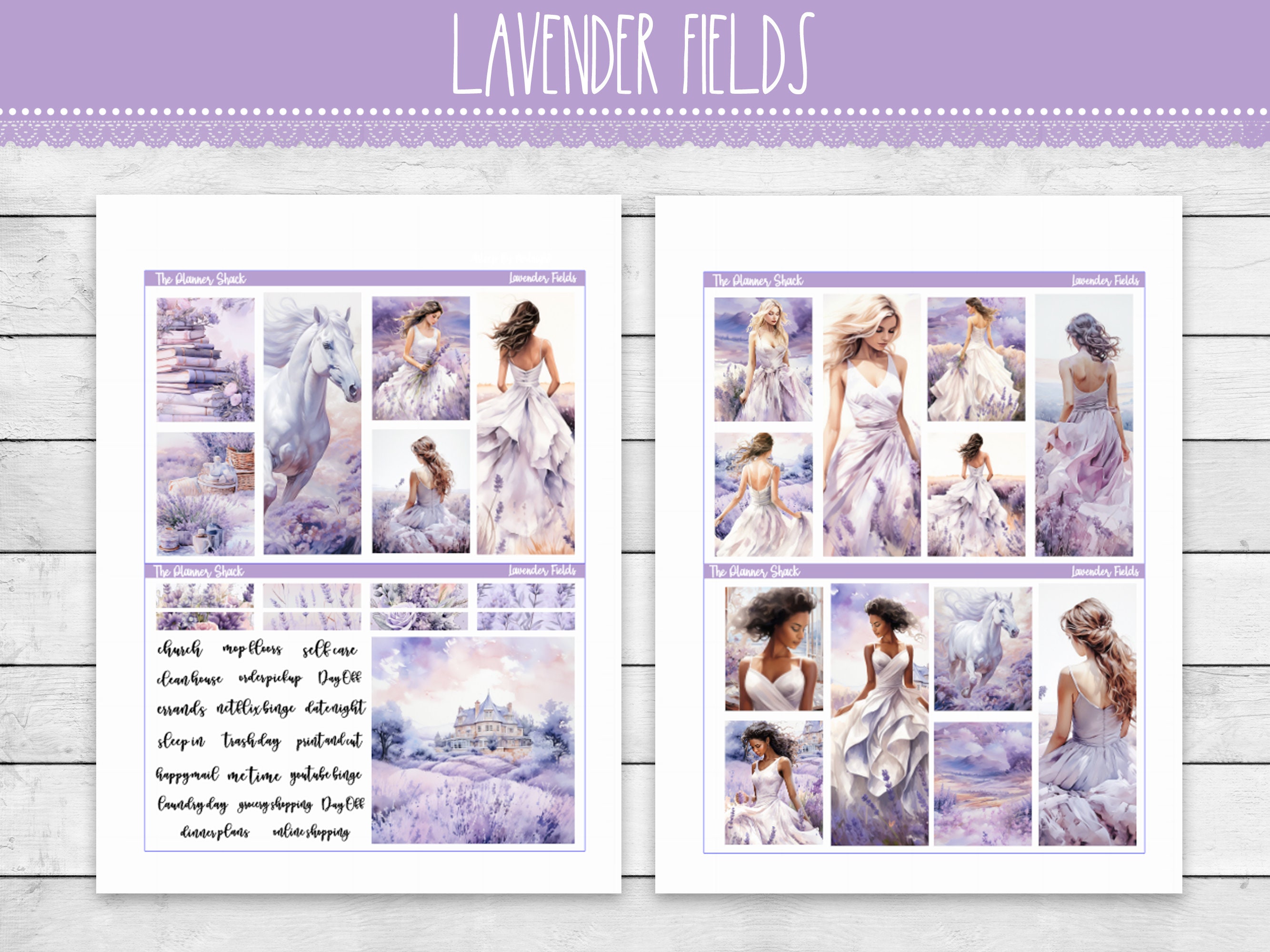 Printable Lavender Fields Weekly | Spring | Erin Condren | Vertical ...