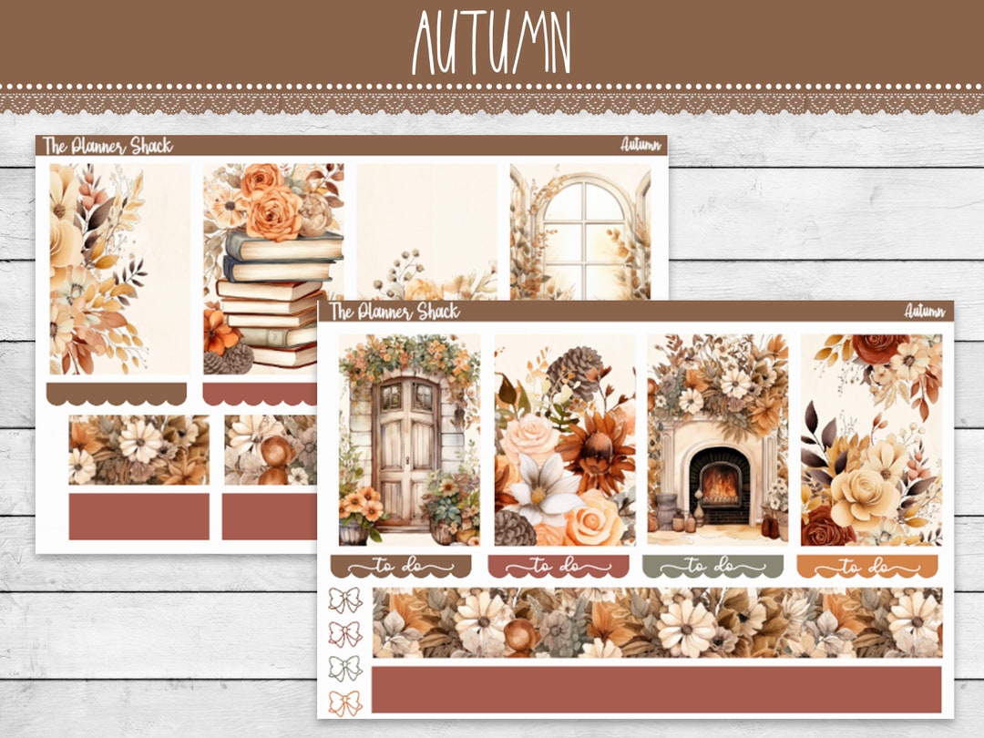 Printable Autumn Weekly Happy Planner Fall Weekly Autumn Florals ...