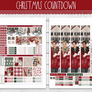 Afdrukbare A5-ringen kerstmaandelijks aftellen | A5-ringen | Kerstmis | Maandelijks december | Afdrukbare plannerstickers | Afdrukbare stickers