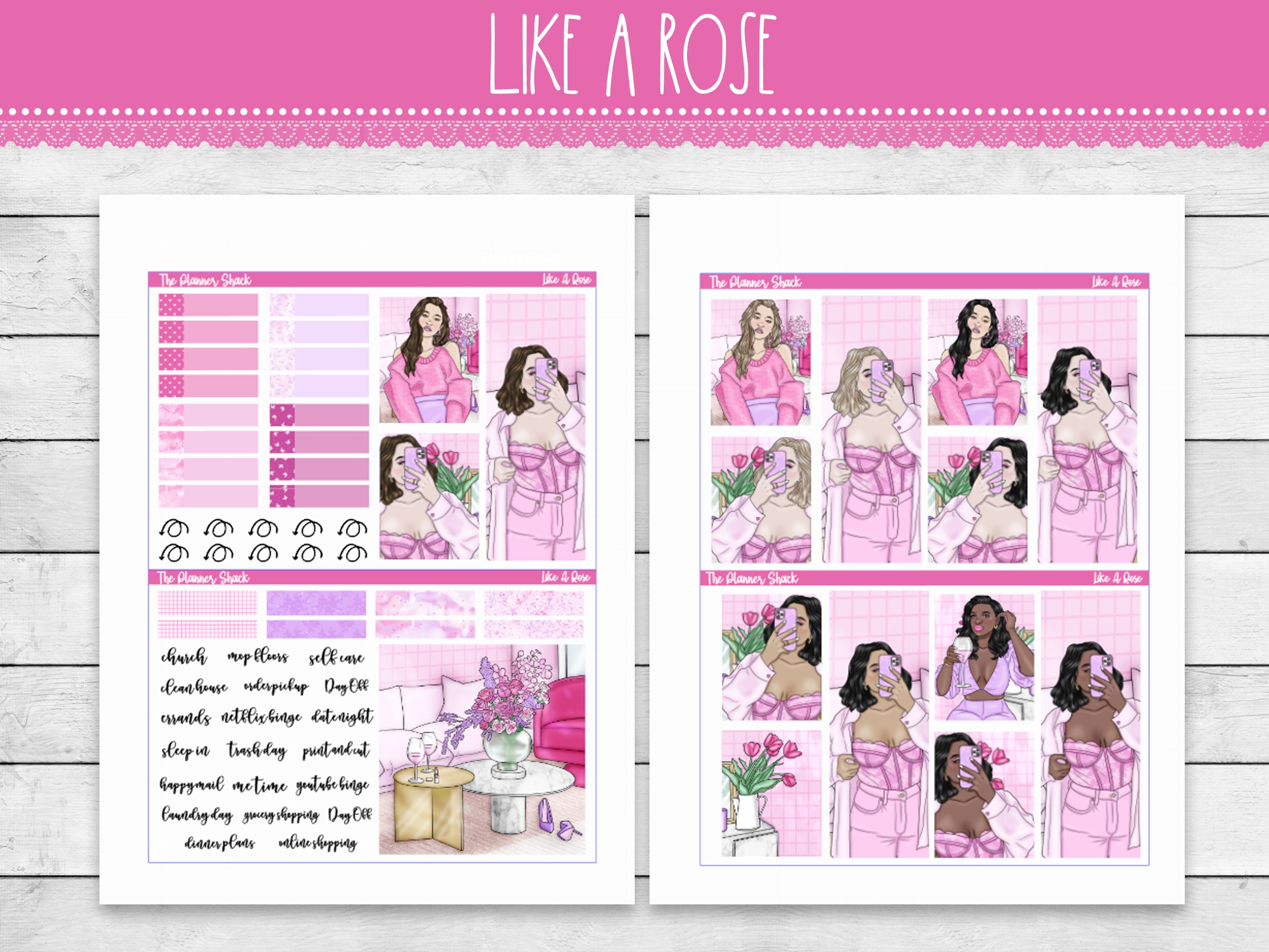 Printable Like A Rose Weekly | Erin Condren | Vertical Weekly ...