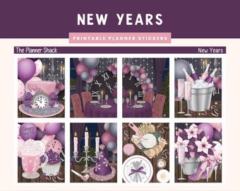 Printable New Years Weekly | Erin Condren | Vertical Weekly | New Years Party | Celebrate | New Years Celebration | Winter | Celebrate