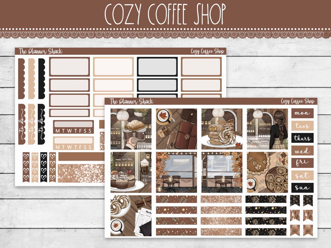 Printable Hobonichi COUSIN Weekly | Cozy Coffee Shop | Coffee Weekly ...