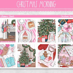Afdrukbaar wekelijks kerstochtend | Erin Condren | Verticaal wekelijks | Kerstweek | Afdrukbare plannerstickers | Afdrukbaar wekelijks