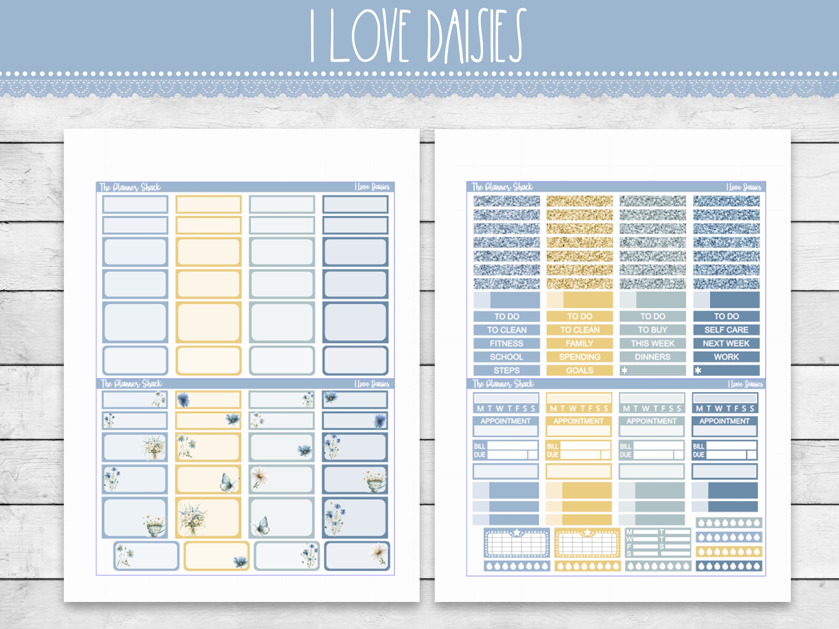 Printable I Love Daisies Weekly | Happy Planner | Spring Weekly ...