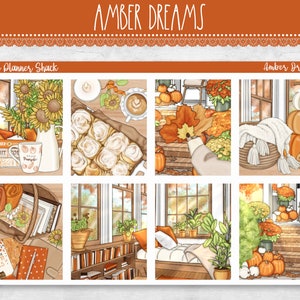 Imprimable Amber Dreams Weekly | Erin Condren | Hebdomadaire vertical | Automne | Hebdomadaire d'automne| Stickers agenda imprimables | Hebdomadaire imprimable | Livres