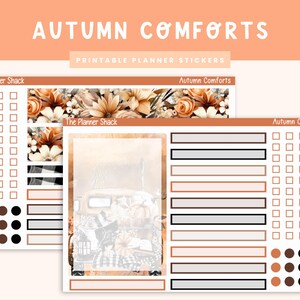 Printable A5 Compact Vertikal Weekly | Herbst Komforts | Herbst | Herbst wöchentlich | Druckbare Planer Aufkleber | Herbst | Blumen | A5 Kompakt