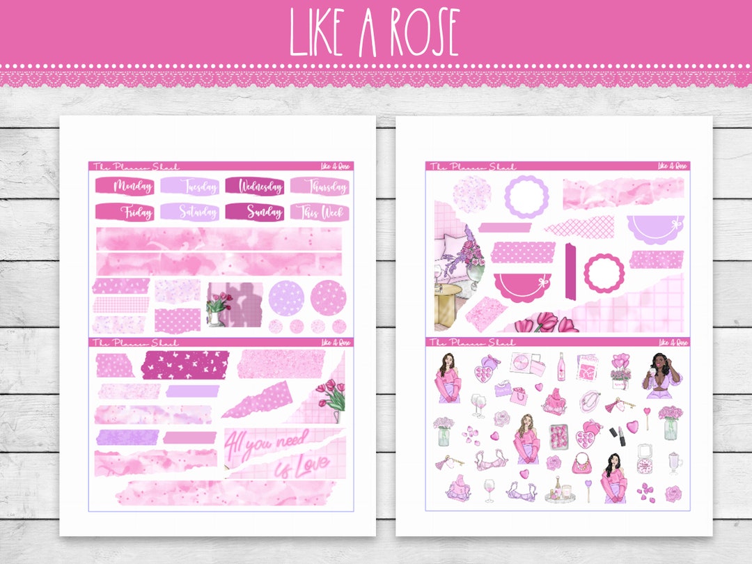 Printable Like A Rose Journaling Kit Valentine's Day Journal Printable ...