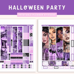 Printable Hobonichi Cousin Halloween Party Monthly | October Monthly | Printable Monthly | Monthly View | | Monthly | Halloween | Glam