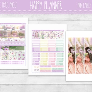 Cottagecore Monthly | Happy Planner | Monthly | Printable Planner Stickers | Planner Printables | Spring | Monthly View | Spring Monthly