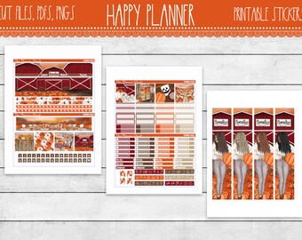 Pumpkin Patch Monthly | Happy Planner | Fall| Pumpkins | Monthly Layout | Printable Planner Stickers | Printable Stickers | Monthly View