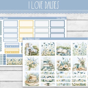 Hobonichi Cousin Weekly para impressão | Eu amo margaridas | Floral Weekly | Adesivos para planejador para impressão | Hobonichi Cousin | Hobonichi Printables