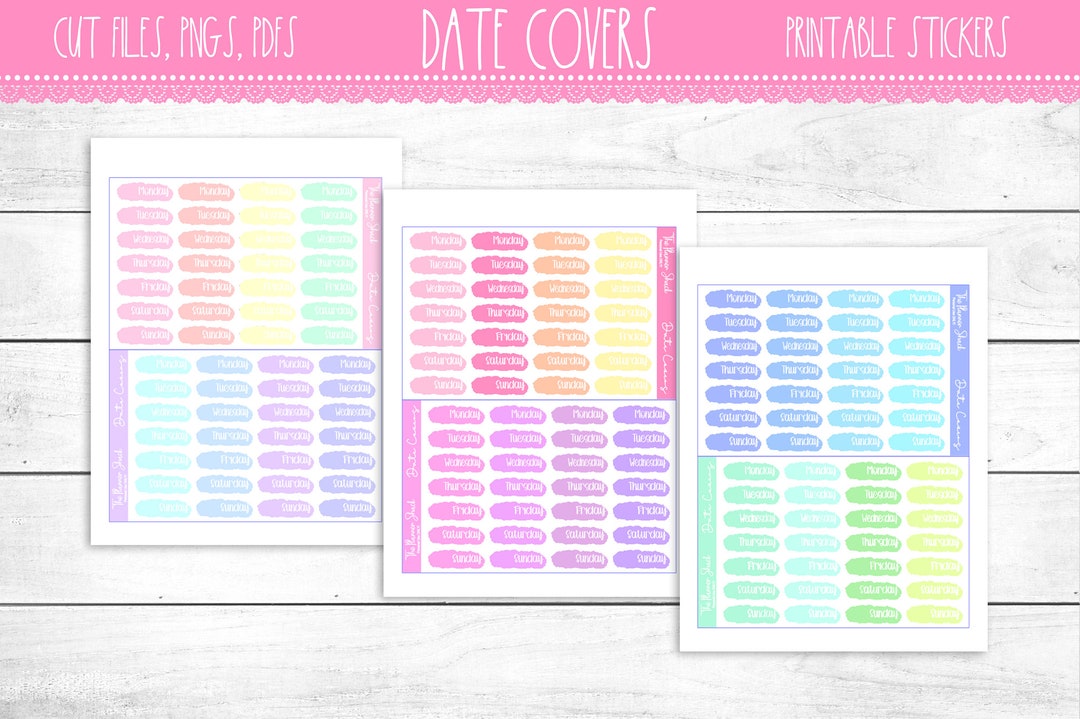 Pastel Date Covers | Vertical | Erin Condren | Happy Planner ...