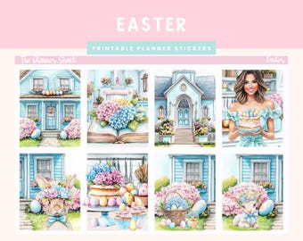 Printable Easter Weekly | Erin Condren | Vertical Weekly | Easter Weekly | Printable Planner Stickers | Pastel Easter | Spring | Spring