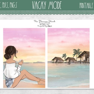Vacay Mode Dashboards | A6 | B6 | Personal Wide | Personal | A5 | A5 Wide | Digital Dashboards | Printable Dashboards | Summer Dashboards