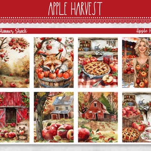 Impression hebdomadaire de la récolte des pommes | Erin Condren | Hebdomadaire vertical | Automne | Pommes | Stickers agenda imprimables | Hebdomadaire imprimable | Automne