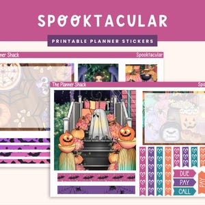 Printable Spooktacular Weekly | Happy Planner Dashboard | Halloween Weekly | Printable Planner Stickers | Halloween Party | Halloween