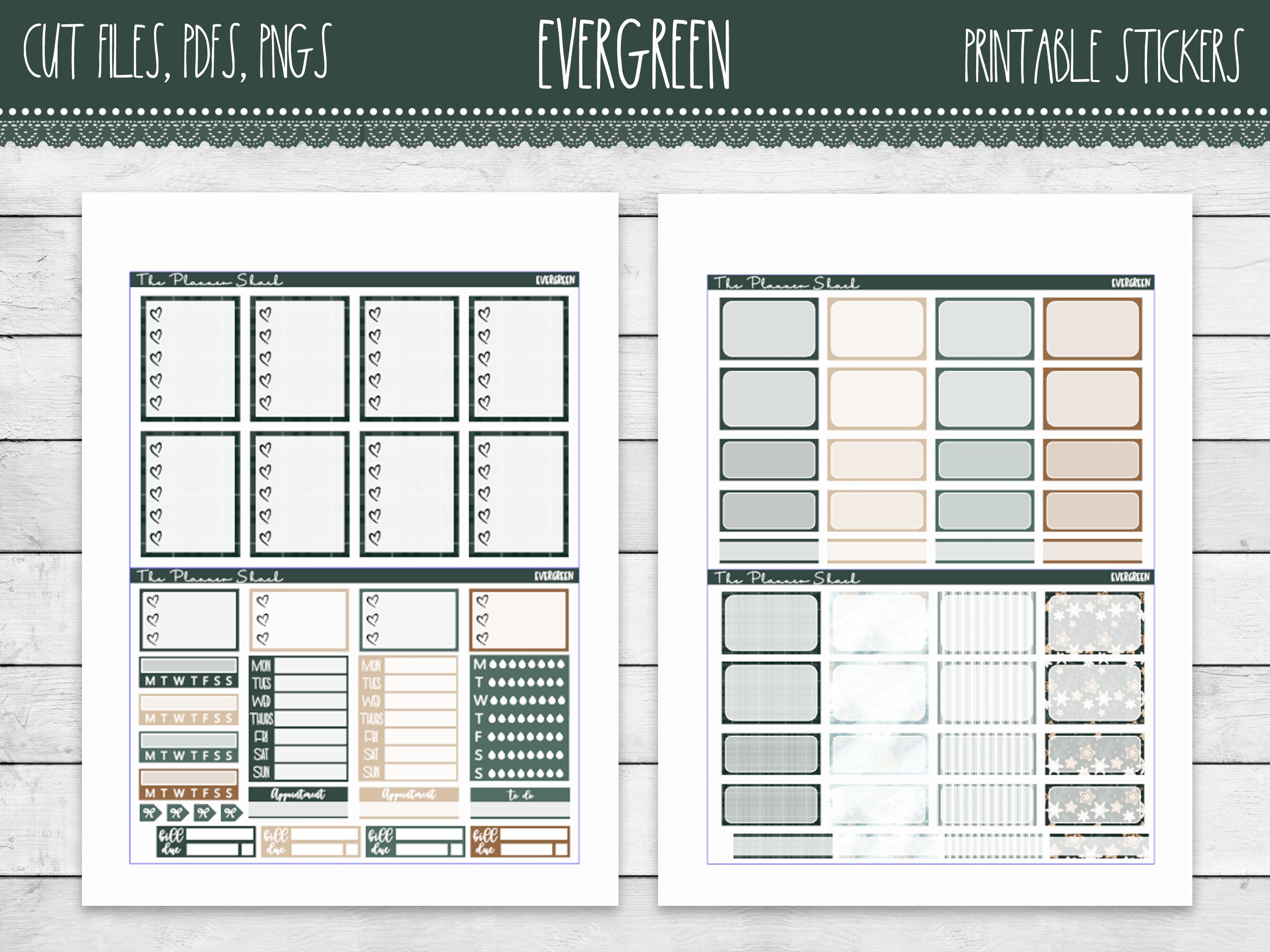 Printable Evergreen Weekly Erin Condren Winter Winter - Etsy