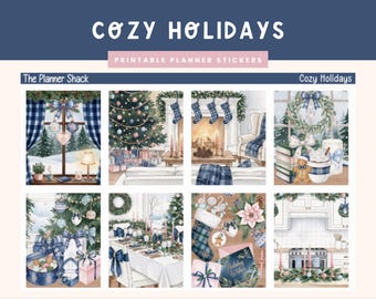 Printable Cozy Holiday Weekly | Erin Condren | Vertical Weekly | Christmas | Home For The Holidays | Cozy Christmas | Weekly | Printables