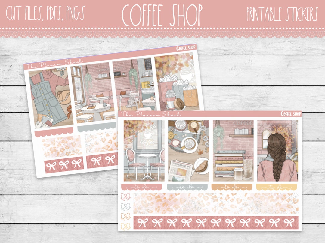 Printable Coffee Shop Weekly Happy Planner Coffee and Books Coffee ...