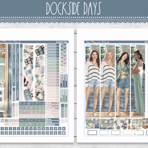 Printable Hobonichi Cousin Dockside Days Monthly | Lake Monthly | Summer | Printable Planner Stickers | Printable Stickers | Monthly View