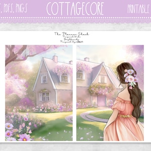 Tableaux de bord Cottagecore | A6 | B6 | Personnel large | Personnel | A5 | A5 large | Tableau de bord numérique | Tableaux de bord imprimables | Cottagecore | Printemps