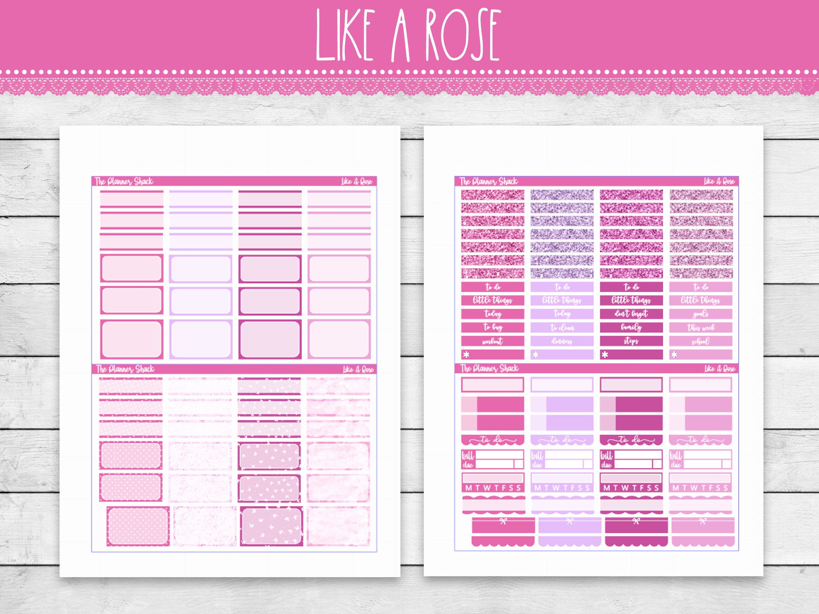 Printable Like A Rose Weekly | Erin Condren | Vertical Weekly ...