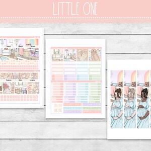 Maandelijks Little One | Vrolijke planner | Maandelijks | Maandelijks baby | Babyshower | In verwachting | Afdrukbare plannerstickers | Maandoverzicht | Baby