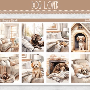 Impression hebdomadaire pour amoureux des chiens | Erin Condren | Hebdomadaire vertical | Amoureux des chiens hebdomadaire | Stickers agenda imprimables | Hebdomadaire imprimable | Chiens | Chiots