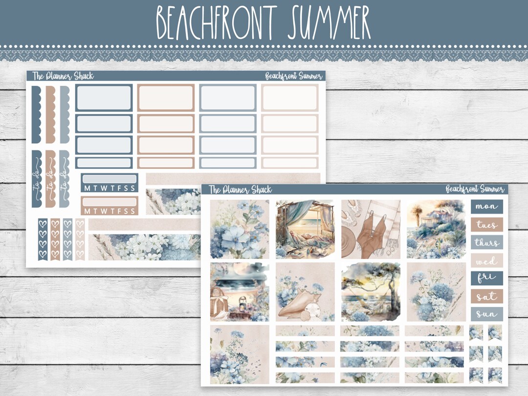 Printable Hobonichi COUSIN Weekly Beachfront Summer Summer Weekly ...